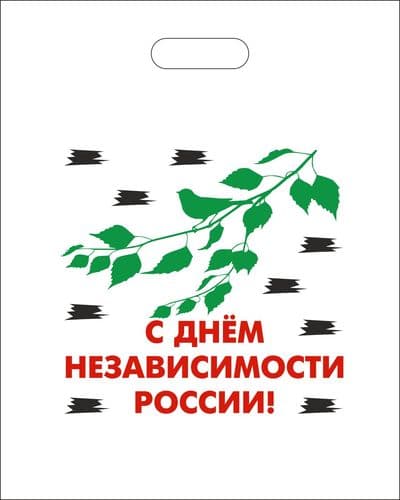 День Независимости России — макет для печати на пакетах